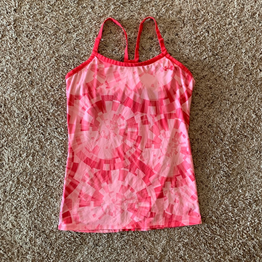 Under armour heat gear wick a way silky tank top